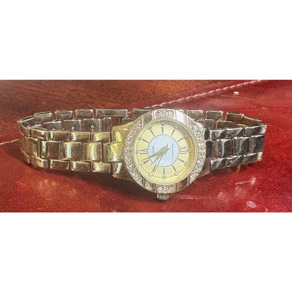 Women's 25mm Gold ToneJessica Carlyle Watch, Crystal Accents - Picture 2 of 4
